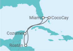 Itinerario del Crucero Honduras, México - con vuelos - Royal Caribbean