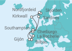 Itinerario del Crucero España, Francia, Reino Unido, Noruega - MSC Cruceros