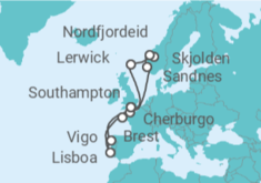 Itinerario del Crucero Portugal, España, Reino Unido, Noruega - MSC Cruceros