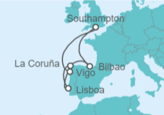 Itinerario del Crucero España, Portugal - con vuelos - Royal Caribbean