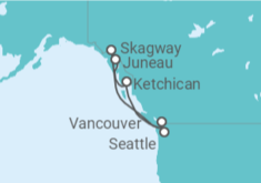 Itinerario del Crucero Alaska - Princess Cruises