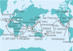 Itinerario del Crucero Vuelta al mundo - Costa Cruceros