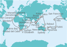 Itinerario del Crucero Vuelta al mundo - Costa Cruceros