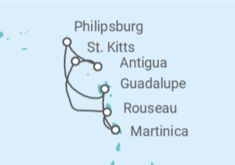 Itinerario del Crucero El jardín de las Antillas - MSC Cruceros