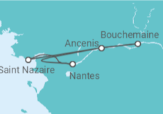 Itinerario del Crucero Crucero por el Valle del Loira y sus castillos - CroisiEurope