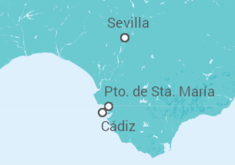 Itinerario del Crucero Europa del Sur : Año Nuevo en el Guadalquivir y la Bahía de Cádiz - CroisiEurope