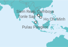 Itinerario del Crucero De los templos de Angkor al Delta del Mekong - CroisiEurope