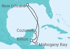 Itinerario del Crucero Belice, México - Carnival Cruise Line