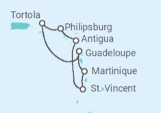 Itinerario del Crucero Dulces pequeñas Antillas - Costa Cruceros