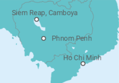 Itinerario del Crucero De los Templos de Angkor al Delta del Mekong - CroisiEurope