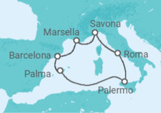 Itinerario del Crucero Mediterráneo para todos los gustos - Costa Cruceros