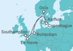 Itinerario del Crucero Noruega, Dinamarca, Holanda, Francia - Royal Caribbean