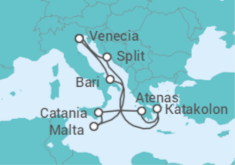 Itinerario del Crucero Italia, Croacia, Grecia, Malta - Costa Cruceros