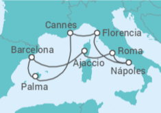 Itinerario del Crucero Mediterráneo al completo - NCL Norwegian Cruise Line