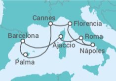 Itinerario del Crucero Italia, Francia, España - NCL Norwegian Cruise Line