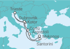 Itinerario del Crucero Montenegro, Grecia, Croacia - NCL Norwegian Cruise Line