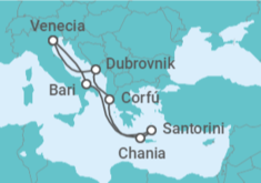 Itinerario del Crucero Italia, Grecia, Croacia - MSC Cruceros