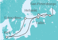 Itinerario del Crucero Capitales Bálticas - MSC Cruceros