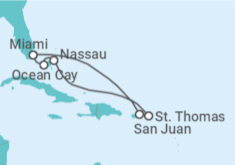 Itinerario del Crucero Puerto Rico, Islas Vírgenes, Bahamas - MSC Cruceros