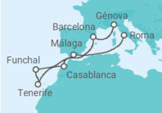 Itinerario del Crucero España, Marruecos, Portugal - MSC Cruceros
