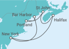 Itinerario del Crucero Estados Unidos (EE.UU.), Canadá - NCL Norwegian Cruise Line