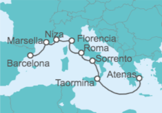 Itinerario del Crucero Italia, Francia - Azamara