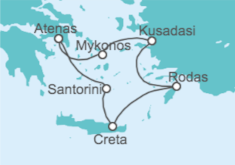 Itinerario del Crucero Grecia, Turquía - Azamara