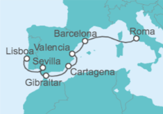 Itinerario del Crucero Mediterráneo y Atlántico - Azamara