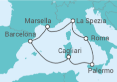 Itinerario del Crucero Mediterráneo Occidental - Costa Cruceros