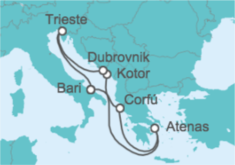 Itinerario del Crucero Italia, Grecia, Montenegro, Croacia - Costa Cruceros