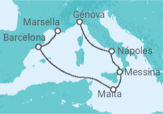 Itinerario del Crucero Italia, Malta, España - MSC Cruceros
