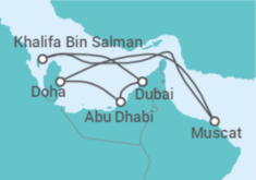 Itinerario del Crucero Emiratos Árabes, Omán - Costa Cruceros