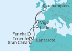 Itinerario del Crucero Islas Canarias - MSC Cruceros