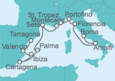 Itinerario del Crucero Desde Civitavecchia (Roma) a Barcelona - Oceania Cruises