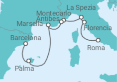 Itinerario del Crucero Italia, Mónaco, Francia, España - Oceania Cruises