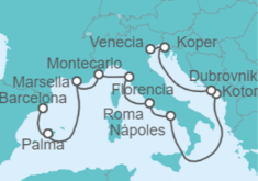 Itinerario del Crucero Desde Barcelona a Venecia - Oceania Cruises