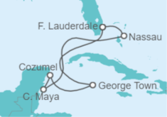 Itinerario del Crucero Bahamas, México, Islas Caimán - Celebrity Cruises