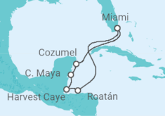 Itinerario del Crucero Caribe Occidental y Harvest Cay - NCL Norwegian Cruise Line