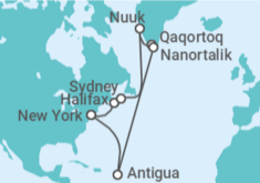 Itinerario del Crucero Canadá, Antigua Y Barbuda - Princess Cruises