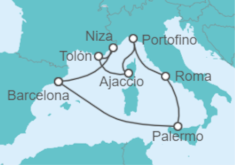 Itinerario del Crucero Costa Azul, Córcega e Italia - Royal Caribbean