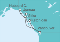 Itinerario del Crucero Alaska - Celebrity Cruises