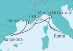 Itinerario del Crucero Francia, Italia - Royal Caribbean