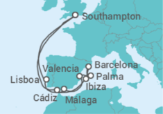 Itinerario del Crucero España, Portugal - Royal Caribbean
