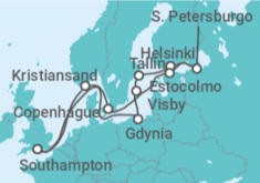 Itinerario del Crucero Polonia, Suecia, Finlandia, Rusia, Estonia, Dinamarca - Princess Cruises