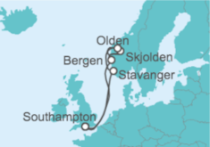 Itinerario del Crucero Noruega - Princess Cruises