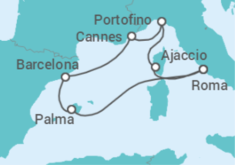Itinerario del Crucero Francia, Italia, España - Celebrity Cruises