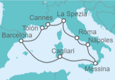 Itinerario del Crucero Italia, Francia, España - Celebrity Cruises