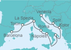 Itinerario del Crucero Croacia, Montenegro, Italia, Francia - Celebrity Cruises