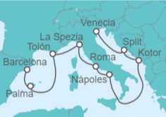 Itinerario del Crucero España, Francia, Italia, Montenegro, Croacia - Celebrity Cruises