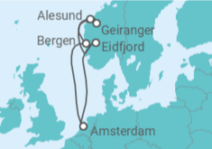 Itinerario del Crucero Noruega - Holland America Line